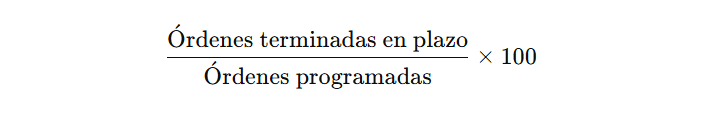 Cumplimiento del plan de mantenimiento (Schedule Compliance) Formula cumplimiento PM